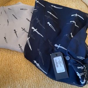 1 Rag and Bone dagger Scarf Grey